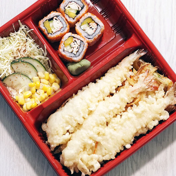Kyoto-inspired Vegetarian Tempura Bento Plate